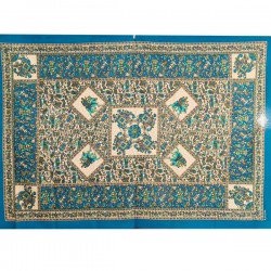 Nappe indienne ou Tenture Coton Bleu