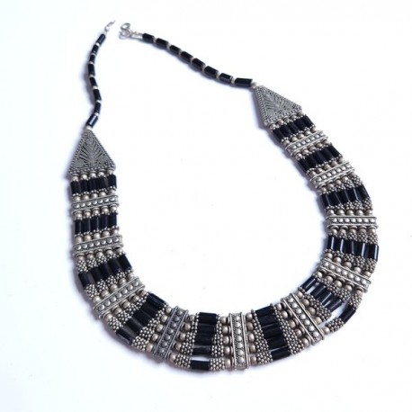 Collier Antique Perles noires