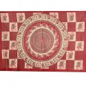 Nappe indienne ou Tenture Coton Bordeau