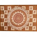 Nappe indienne ou Tenture Coton Marron
