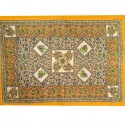 Nappe indienne ou Tenture Coton Jaune
