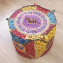 Housse de Pouf brodée éléphant