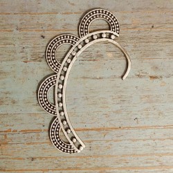 Manchette d'Oreille 'Earcuff' métal argenté