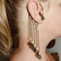 Bijou d'Oreille 'Earcuff' avec chaine dorée