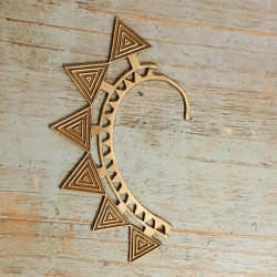 Tour d'Oreille ethnique 'Earcuff' argenté