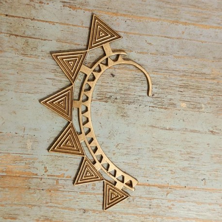 Tour d'Oreille ethnique 'Earcuff' argenté