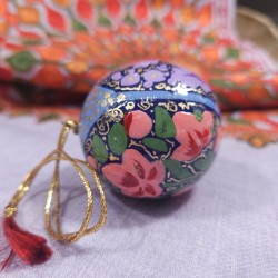 Boule Noel Artisanat du Cachemire