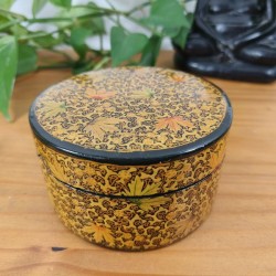 Boîte ronde artisanat Cachemire