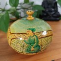Boîte ronde Moghol artisanat Cachemire
