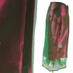 Jupe Droite Porte-feuille Voile & Satin