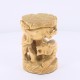 Statue en bois Animaux indiens ajourée
