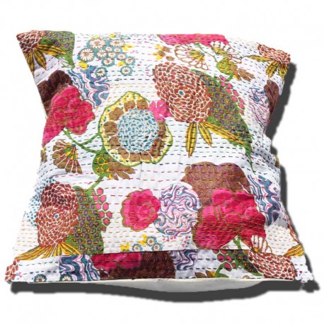 housse coussin fleurs